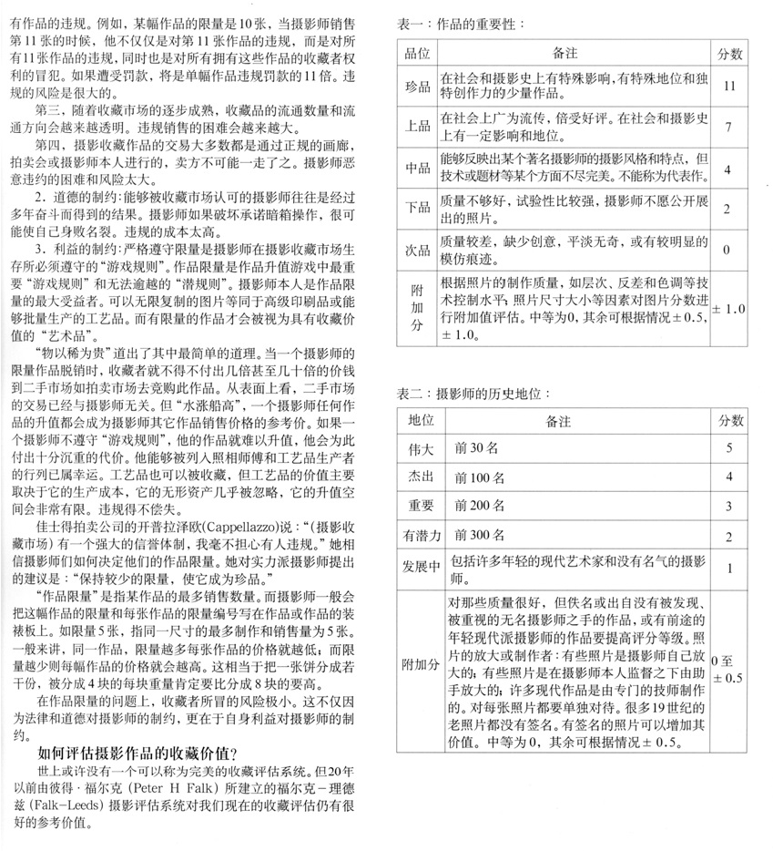 石志民 美国摄影收藏评价体系简介